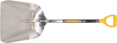 True Temper - 19-1/4" High x 15-3/8" Wide Square Aluminum Scoop - 27" Long Wood D-Grip Handle, No Step - Apex Tool & Supply