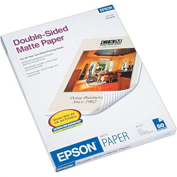 Epson - 8-1/2" x 11" Bright White Photo Paper - Use with Inkjet Printers - Apex Tool & Supply