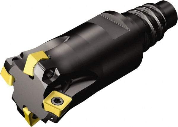 Sandvik Coromant - 5 Inserts, 0.6693" Cutter Diam, 0.85mm Max Depth of Cut, Indexable High-Feed Face Mill - Series CoroMill 415 - Apex Tool & Supply