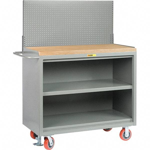 Little Giant - 3,600 Lb Capacity Mobile Service Bench - 53" Wide x 24" Deep x 43" High, Steel, Gray - Apex Tool & Supply