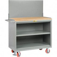 Little Giant - 3,600 Lb Capacity Mobile Service Bench - 41" Wide x 24" Deep x 43" High, Steel, Gray - Apex Tool & Supply