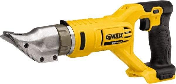 DeWALT - 2,500 SPM, 20 Volt, Pistol Grip Handle, Handheld Cordless Shear - 18 Gauge (Steel) & 20 Gauge (Stainless Steel) Cutting Capacity - Apex Tool & Supply