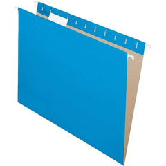 Pendaflex - 9-1/4 x 11-7/8", Letter Size, Blue, Hanging File Folder - 11 Point Stock, 1/5 Tab Cut Location - Apex Tool & Supply