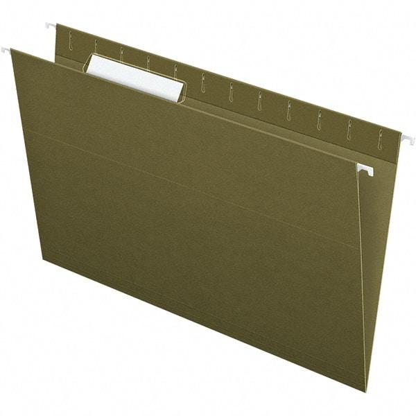 Pendaflex - 9-1/2 x 16", Legal, Standard Green, Hanging File Folder - 11 Point Stock, 1/3 Tab Cut Location - Apex Tool & Supply