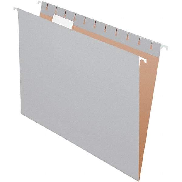 Pendaflex - 9-1/4 x 11-7/8", Letter Size, Gray, Hanging File Folder - 11 Point Stock, 1/5 Tab Cut Location - Apex Tool & Supply