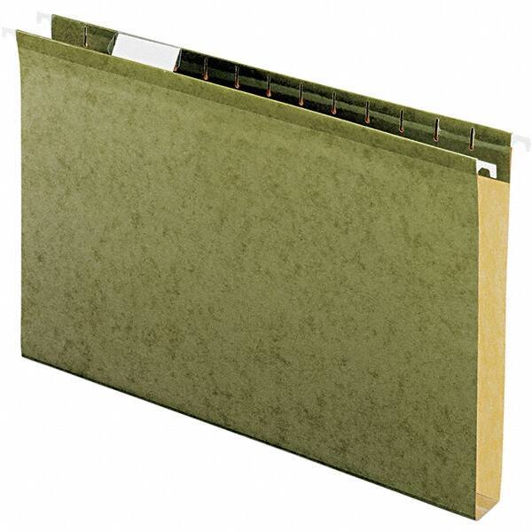 Pendaflex - 9-1/2 x 14-1/2", Legal, Standard Green, Hanging File Folder - 11 Point Stock, 1/5 Tab Cut Location - Apex Tool & Supply