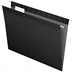 Pendaflex - 8-1/2 x 11", Letter Size, Black, Hanging File Folder - 11 Point Stock, 1/5 Tab Cut Location - Apex Tool & Supply