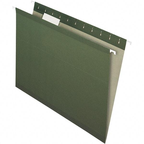 Pendaflex - 9-1/2 x 16", Letter Size, Standard Green, Hanging File Folder - 11 Point Stock, 1/5 Tab Cut Location - Apex Tool & Supply
