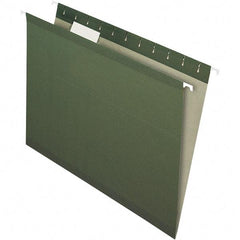 Pendaflex - 9-1/2 x 16", Letter Size, Standard Green, Hanging File Folder - 11 Point Stock, 1/5 Tab Cut Location - Apex Tool & Supply