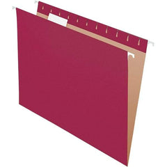 Pendaflex - 8-1/2 x 11", Letter Size, Burgundy, Hanging File Folder - 11 Point Stock, 1/5 Tab Cut Location - Apex Tool & Supply