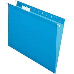 Pendaflex - 8-1/2 x 11", Letter Size, Blue, Hanging File Folder - 11 Point Stock, 1/5 Tab Cut Location - Apex Tool & Supply