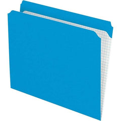 Pendaflex - 11-5/8 x 9-1/2", Letter Size, Blue, File Folders with Top Tab - 11 Point Stock, Straight Tab Cut Location - Apex Tool & Supply