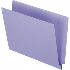 Pendaflex - 10-1/8 x 12-1/4", Letter Size, Purple, File Folders with End Tab - 11 Point Stock, Straight Tab Cut Location - Apex Tool & Supply