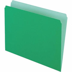 Pendaflex - 9-1/2 x 11-5/8", Letter Size, Green/Light Green, File Folders with Top Tab - 11 Point Stock, Straight Tab Cut Location - Apex Tool & Supply