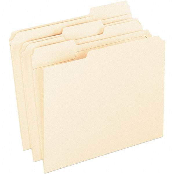 Pendaflex - 10 x 12-1/2", Letter Size, Manila, File Folders with Top Tab - 11 Point Stock, 1/3 Tab Cut Location - Apex Tool & Supply