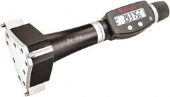 Starrett - 3-1/4" to 4", IP67, Carbide Face Electronic Inside Micrometer - 0.00005" Resolution, 0.0002" Accuracy, 4" Gage Depth - Apex Tool & Supply