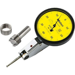 Mitutoyo - Dial Test Indicators Maximum Measurement (mm): 0.80 Dial Graduation (mm): 0.0100 - Apex Tool & Supply