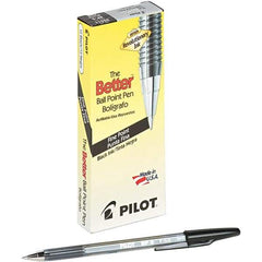 Pilot - Conical Ball Point Pen - Black - Apex Tool & Supply