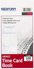 REDIFORM - 29/32" High x 4-13/64" Wide Bi-Weekly Time Cards - Use with Manual Time Record - Apex Tool & Supply