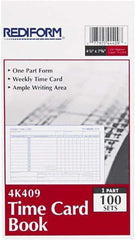 REDIFORM - 29/32" High x 4-13/64" Wide Weekly Time Cards - Use with Manual Time Record - Apex Tool & Supply