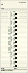 TOPS - 3-29/32" High x 9-39/64" Wide Weekly Time Cards - Use with Acroprint M33, IBM 10-800292, Lathem 33, Simplex 10-100382, 10-800292, 1950-9305, 1950-9361 - Apex Tool & Supply