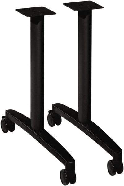 Hon - 23-1/2" Long x 39-1/4" Wide x 28-3/8" High Stationary Leg Base Table - Black, Aluminum - Apex Tool & Supply