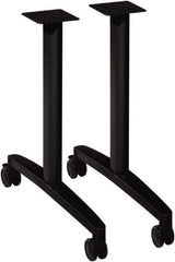 Hon - 23-1/2" Long x 39-1/4" Wide x 28-3/8" High Stationary Leg Base Table - Black, Aluminum - Apex Tool & Supply