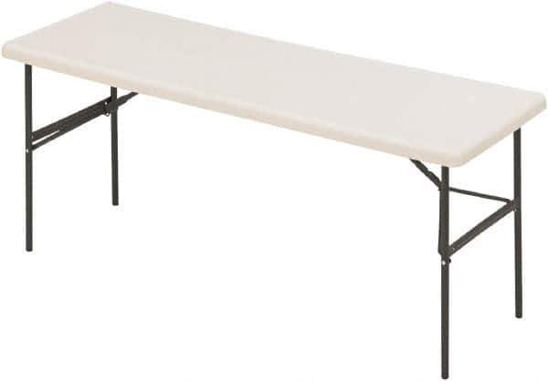 ICEBERG - 24" Long x 72" Wide x 29" High, Folding Table - Platinum - Apex Tool & Supply