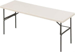 ICEBERG - 24" Long x 72" Wide x 29" High, Folding Table - Platinum - Apex Tool & Supply