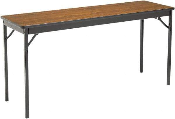 Barricks - 18" Long x 60" Wide x 30" High, Folding Table - Walnut & Black - Apex Tool & Supply