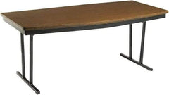 Barricks - 36" Long x 72" Wide x 30" High, Folding Table - Walnut & Black - Apex Tool & Supply