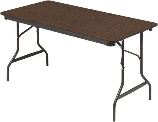 ICEBERG - 30" Long x 60" Wide x 29" High, Folding Table - Walnut - Apex Tool & Supply