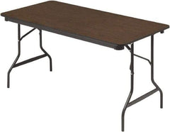 ICEBERG - 30" Long x 60" Wide x 29" High, Folding Table - Walnut - Apex Tool & Supply