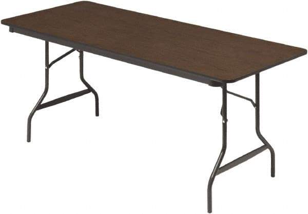 ICEBERG - 30" Long x 72" Wide x 29" High, Folding Table - Walnut - Apex Tool & Supply
