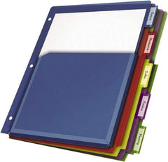 Cardinal - 11 x 8 1/2" 5 Tabs, 3-Hole Punched, Tab Divider - Multicolor Tabs, Multi-Color Folder - Apex Tool & Supply