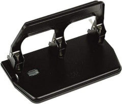Master - Paper Punches Type: 40 Sheet Three-Hole Punch Color: Black - Apex Tool & Supply