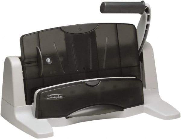 Swingline - Paper Punches Type: 40 Sheet Two-to-Seven-Hole Punch Color: Black/Gray - Apex Tool & Supply