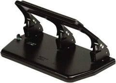 Master - Paper Punches Type: 30 Sheet Three Hole Punches Color: Black - Apex Tool & Supply