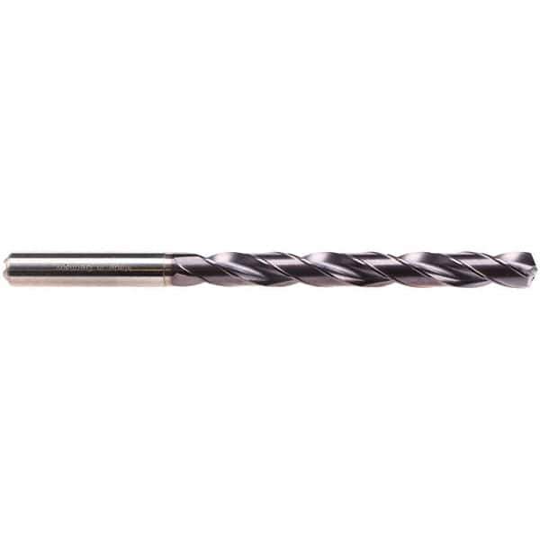 Emuge - 3.1mm, 135° Drill Point, Spiral Flute, Solid Carbide Taper Length Drill Bit - TiAlN Finish, 38mm Flute Length, 78mm OAL, EF-DRILL Series - Apex Tool & Supply