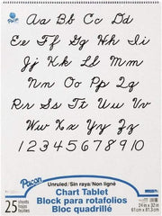 Pacon - Chart Tablets, Unruled, 24 x 32, White, 25 Sheets, Easel Pads - Use with Whiteboards, Chalkboards, Walls, Easel St&s - Apex Tool & Supply