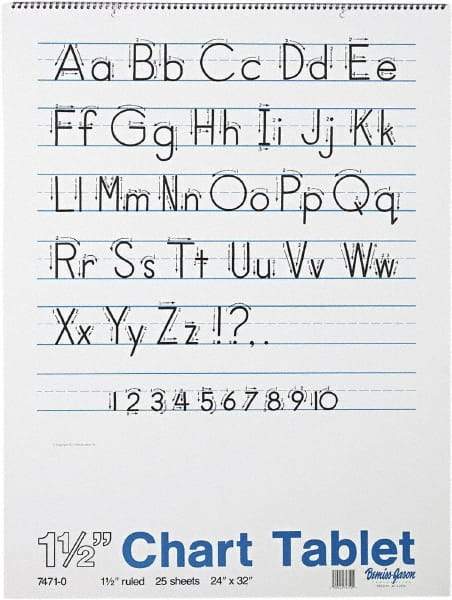 Pacon - Chart Tablets with Manuscript Cover, Ruled, 24 x 32, White, 25 Sheets, Easel Pads - Use with Whiteboards, Chalkboards, Walls, Easel St&s - Apex Tool & Supply