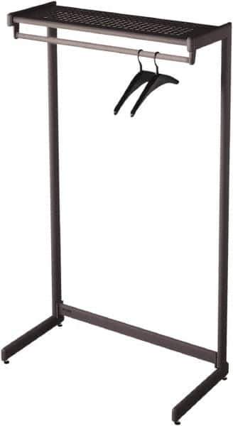 Quartet - 24 Hooks, 48" Long x 18-1/2" Deep, Steel Single Side Garment Rack - 61-1/2" High - Apex Tool & Supply