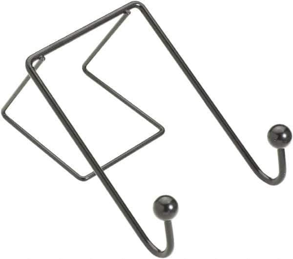 FELLOWES - 2 Hooks, 4" Long x 5-1/8" Deep, Metal Double Wall Hook - 6" High - Apex Tool & Supply