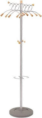 Alba - 4 Hooks, 18-7/8" Long x 14" Deep, Steel & Wood Floor Rack - 68-1/2" High - Apex Tool & Supply
