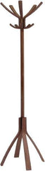 Alba - 10 Hooks, 21-21/32" Long x 21-21/32" Deep, Wood Floor Rack - 69-21/64" High - Apex Tool & Supply