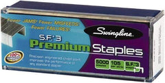 Swingline - 1/4" Leg Length, Galvanized Steel Staples-Cartridge - 25 Sheet Capacity, For Use with All Standard Half-Strip Staplers - Apex Tool & Supply