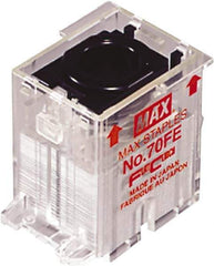 MAX - 5/16" Leg Length, Galvanized Steel Staples-Cartridge - 70 Sheet Capacity, For Use with EH-70F Flat-Clinch Electric Staplers - Apex Tool & Supply