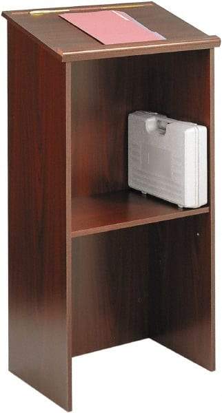 Safco - Laminated, Wood Full Floor Lectern - 15-3/4" Deep x 23" Wide x 46" High - Apex Tool & Supply