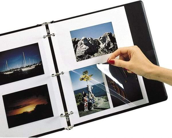 C-LINE - 50 Sheet Capacity, 11 x 9", Self-Adhesive Sheet - Vinyl, White - Apex Tool & Supply