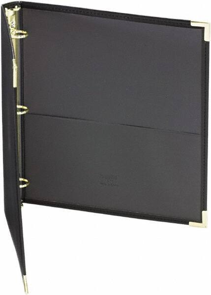 Samsill - 225 Sheet Capacity, 11 x 8-1/2", Non-View Ring Binder - Vinyl, Black - Apex Tool & Supply
